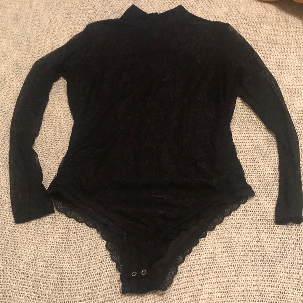 Black lace bodysuit